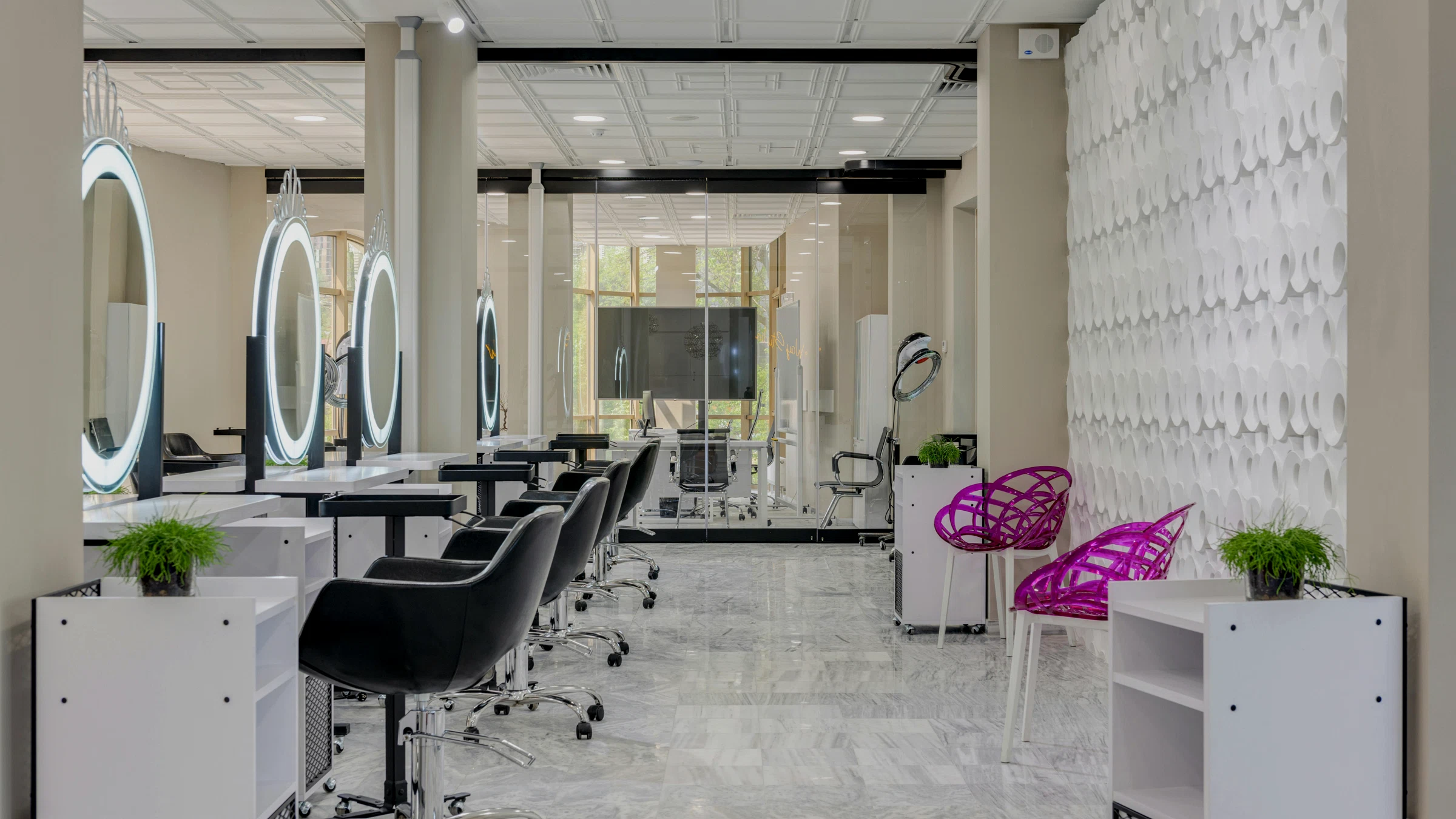 Beauty salon furniture and salon launch support.