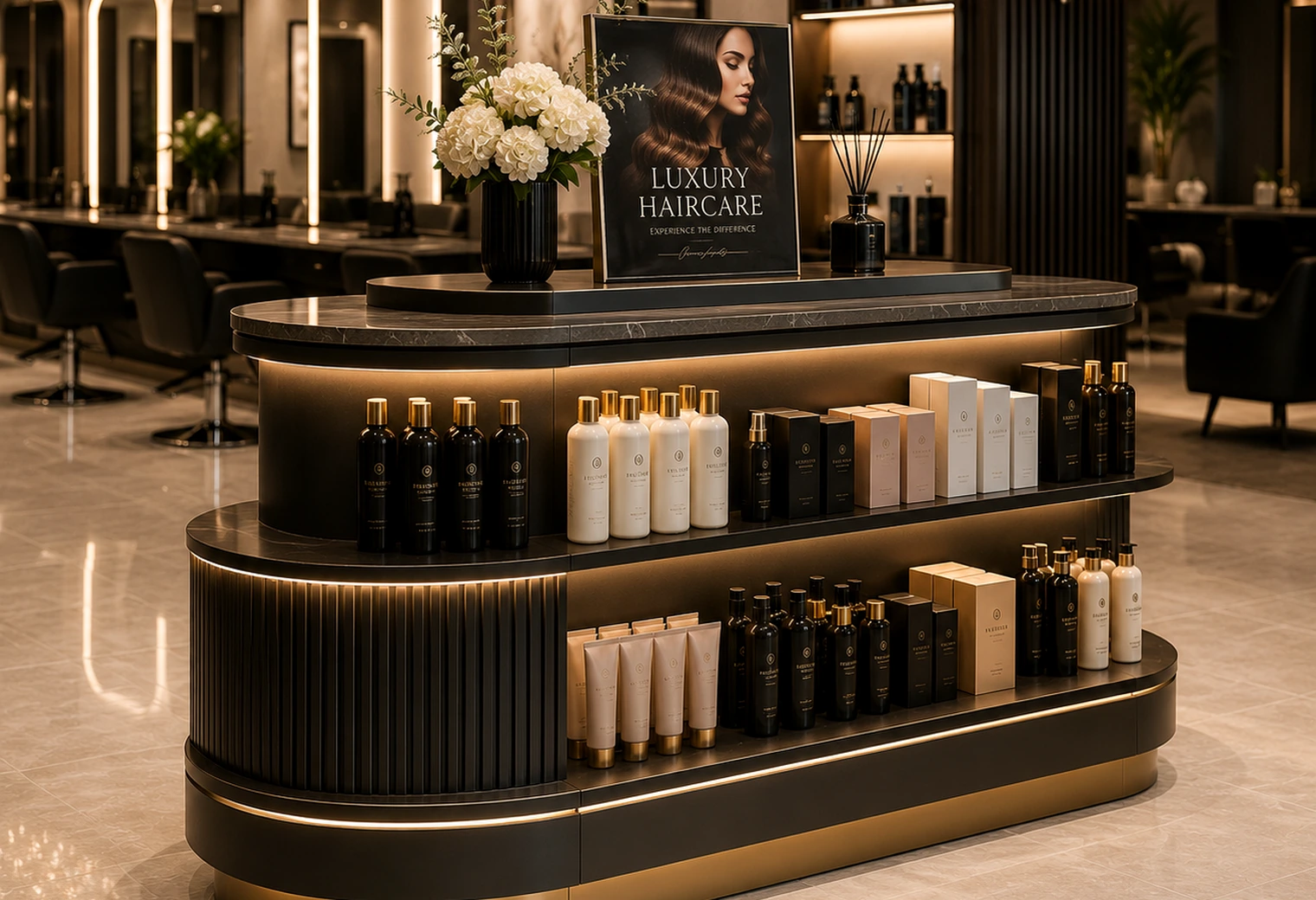 Retail Display Island — photographic procurement reference image
