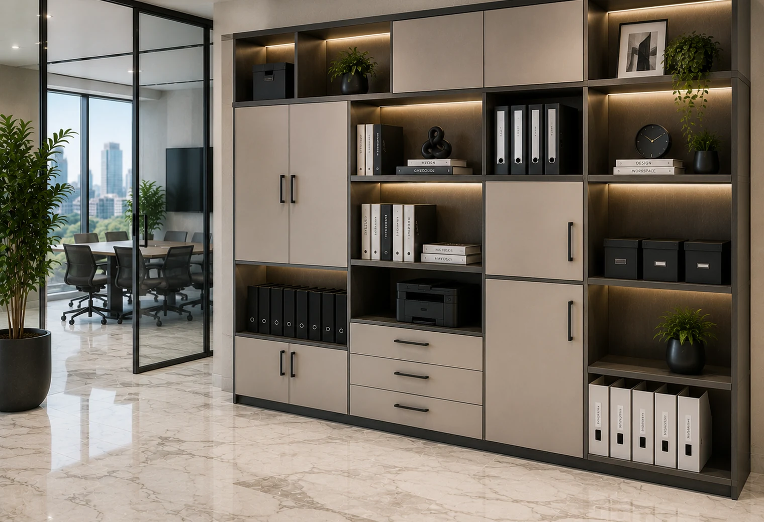 Modular Storage Wall — photographic procurement reference image