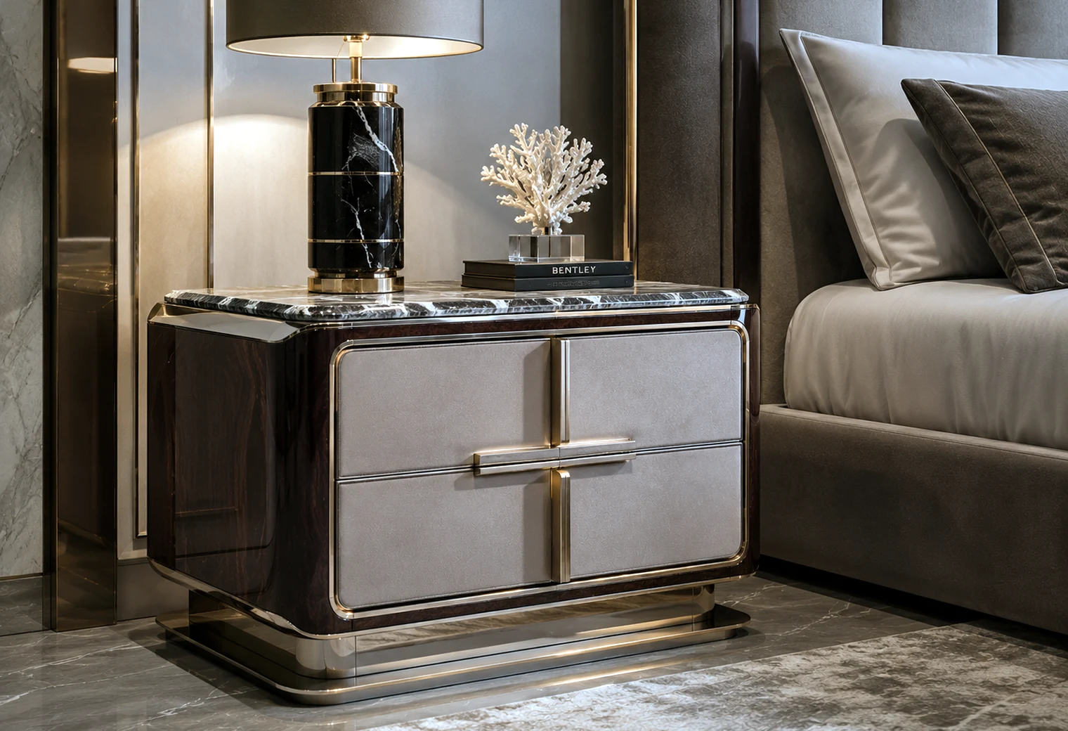 Designer Nightstand — luxury home furniture procurement visual