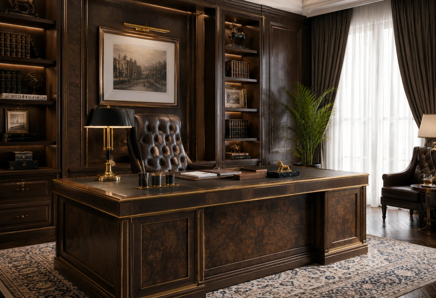 Executive Home Office Desk — luxury home furniture procurement visual