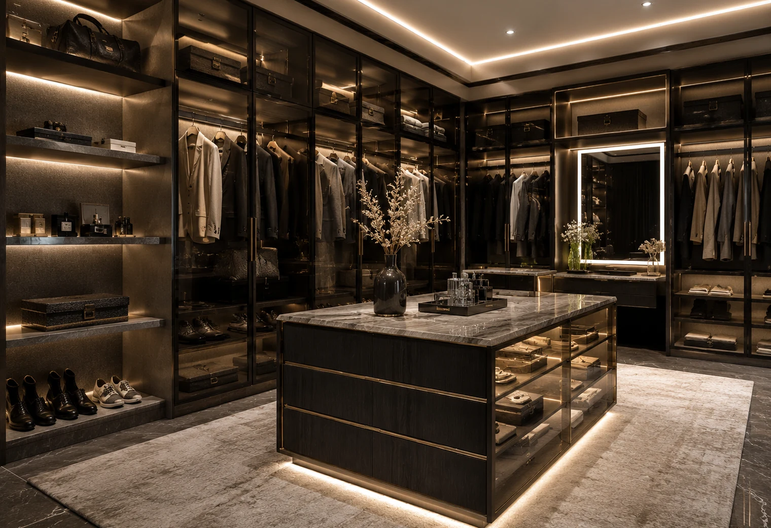 Walk-In Wardrobe System — luxury home furniture procurement visual