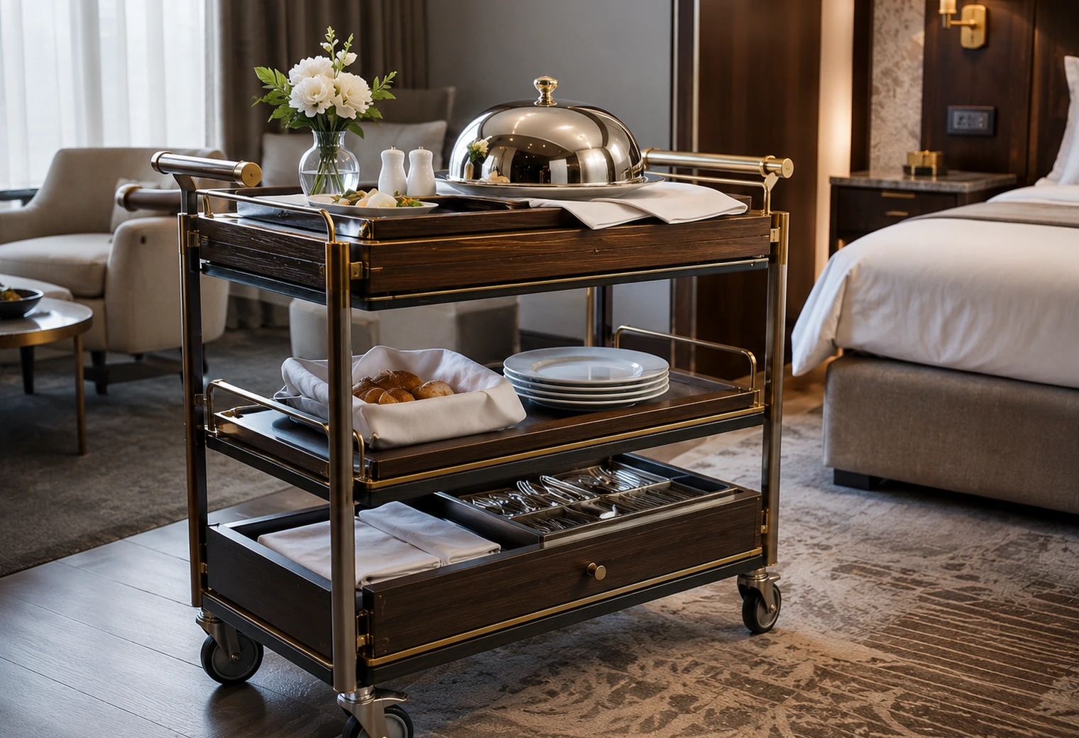 Room Service Trolley — premium hotel furniture reference image