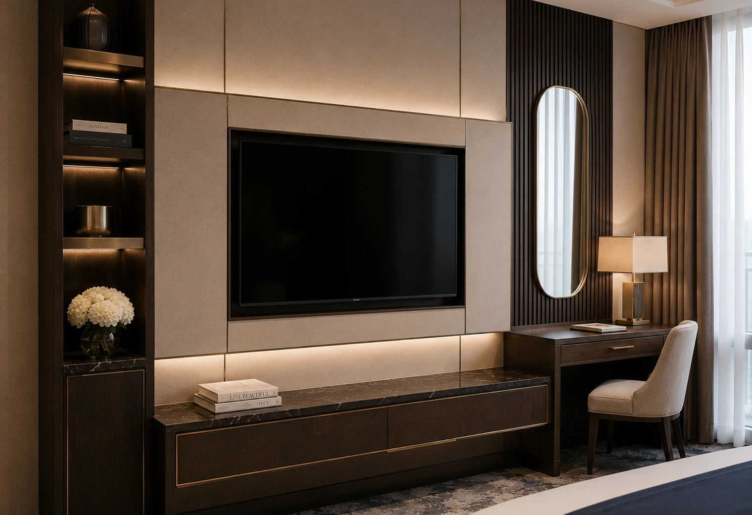 TV Wall Panel for Hotel Room — premium hotel furniture reference image